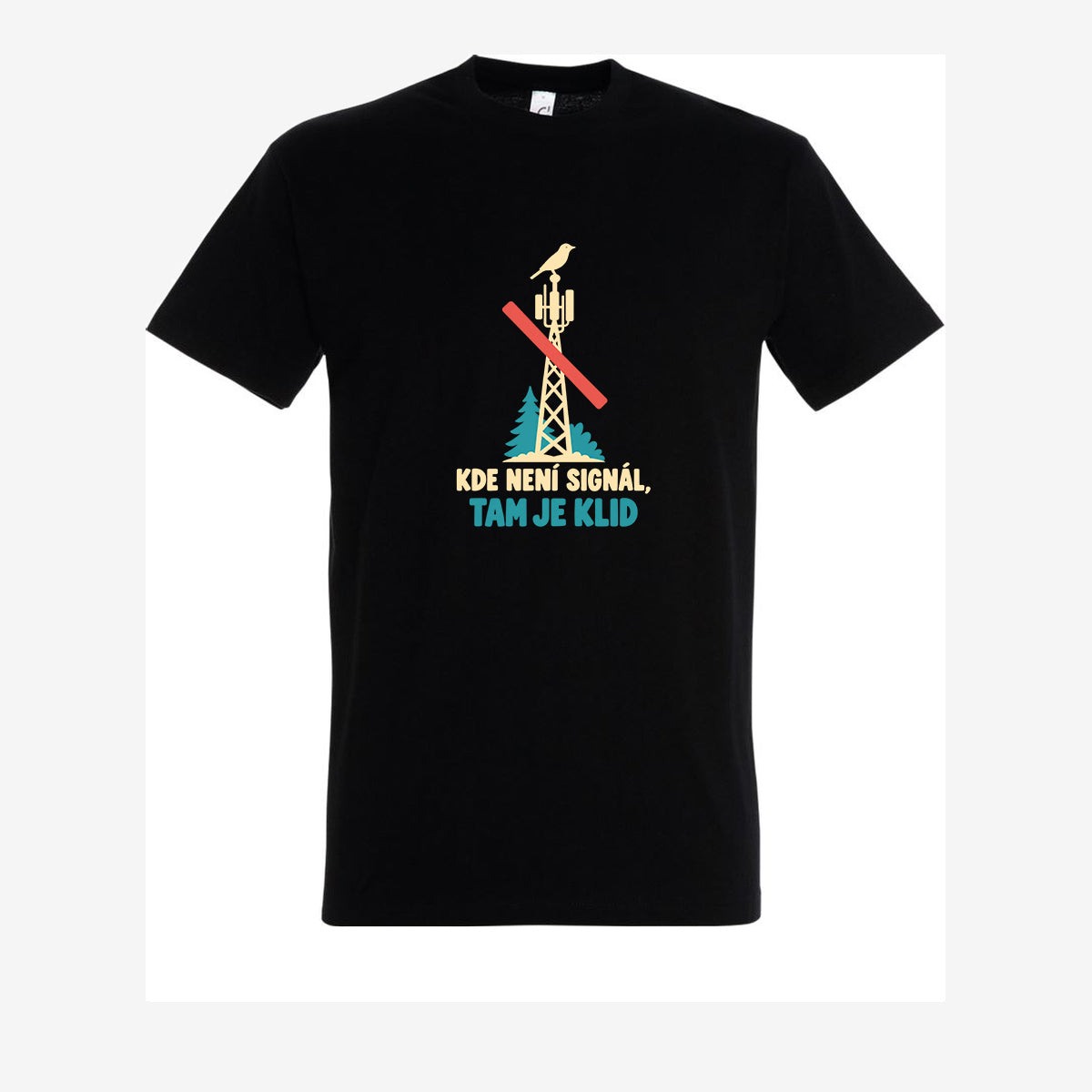 Kde není signál, tam je klid, Black pánské triko