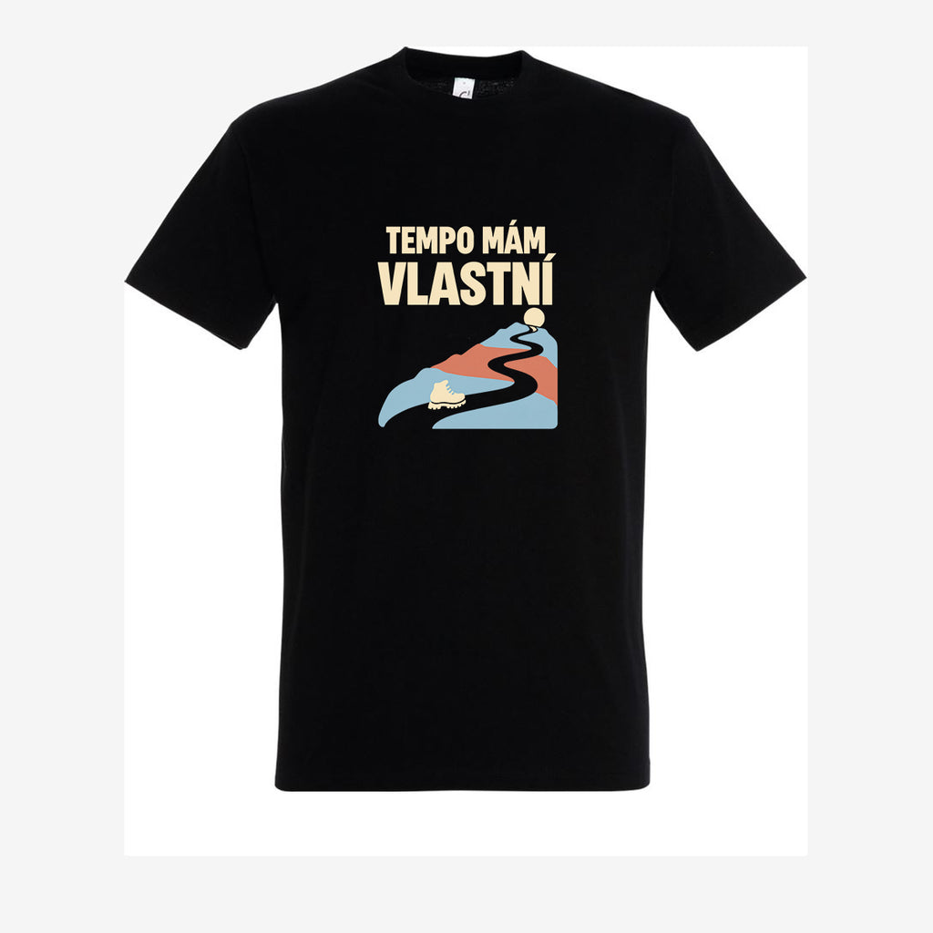 Tempo mám vlastní, pánské triko - Černá