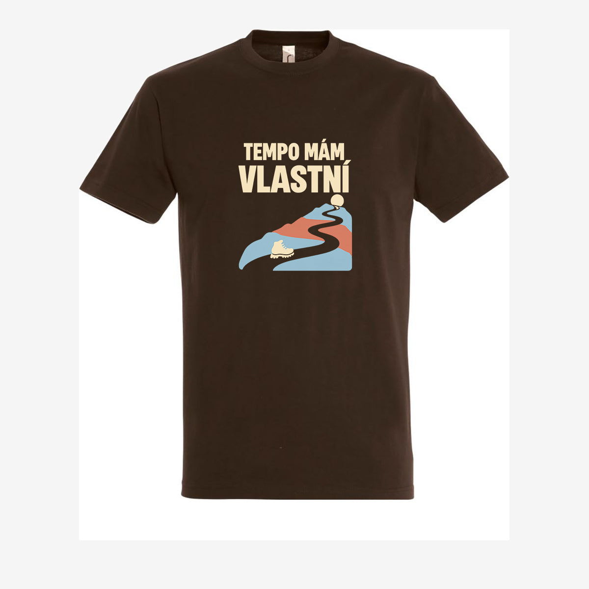 Tempo mám vlastní, pánské triko - Čokoládová