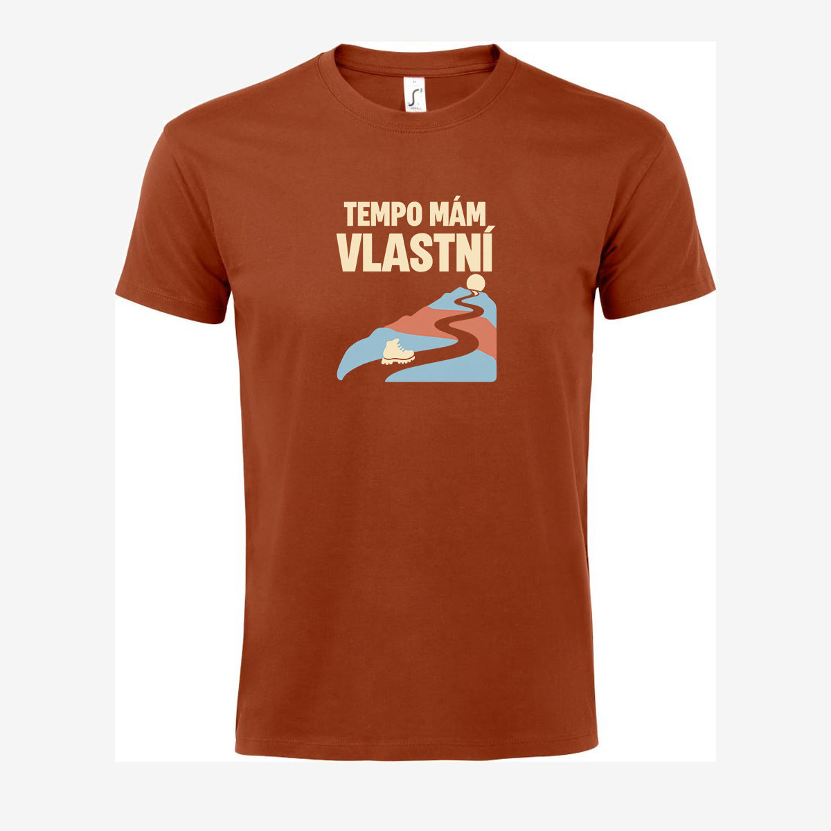 Tempo mám vlastní, pánské triko - Terakotová