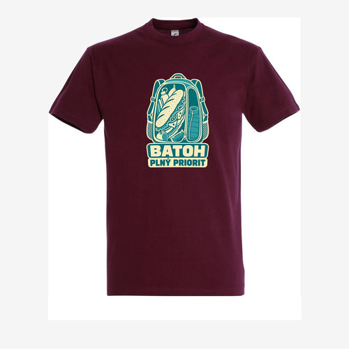 Batoh plný priorit, Burgundy pánské triko