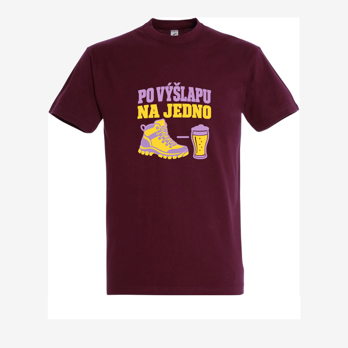 Po výšlapu na jedno, Burgundy pánské triko