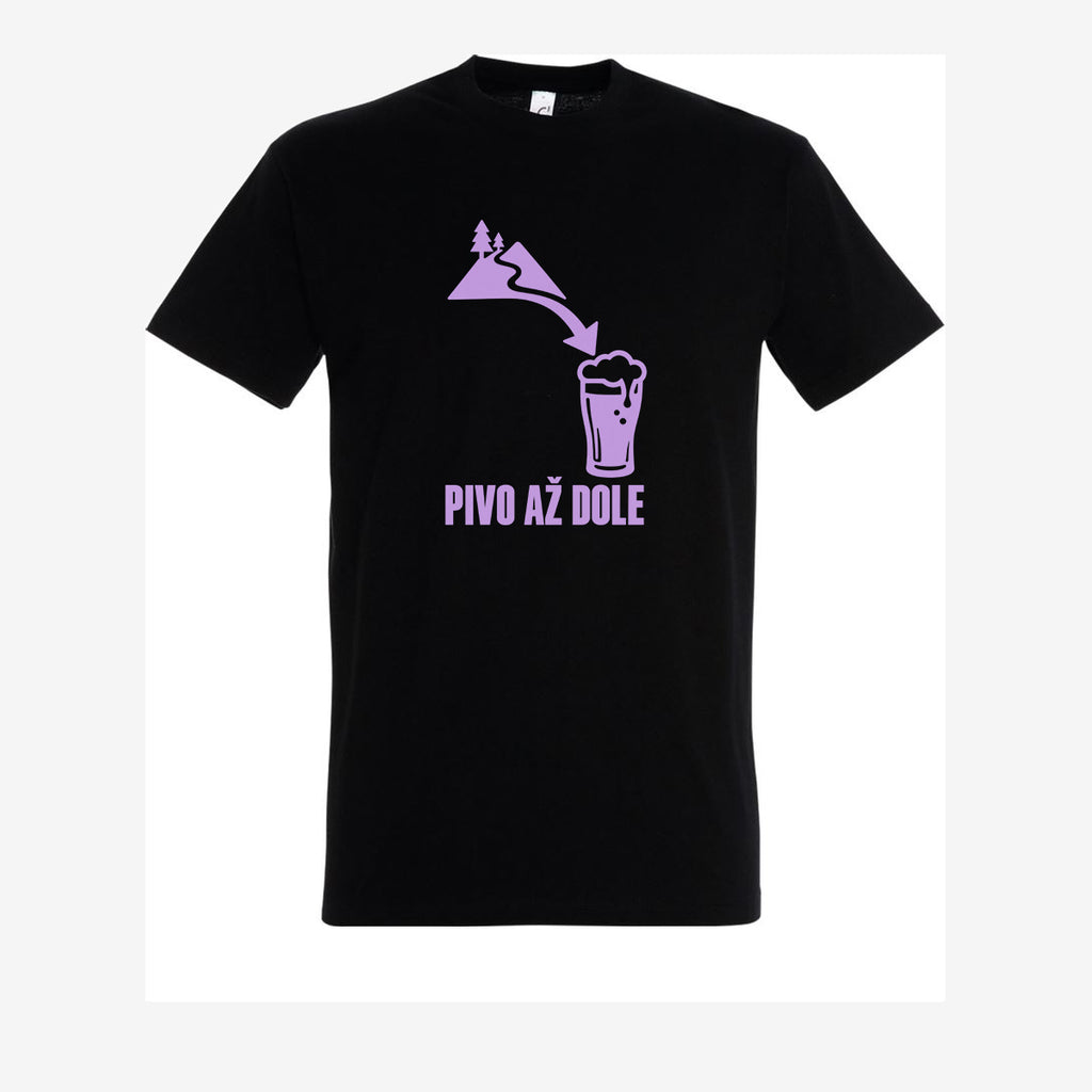 Pivo až dole, Black pánské triko