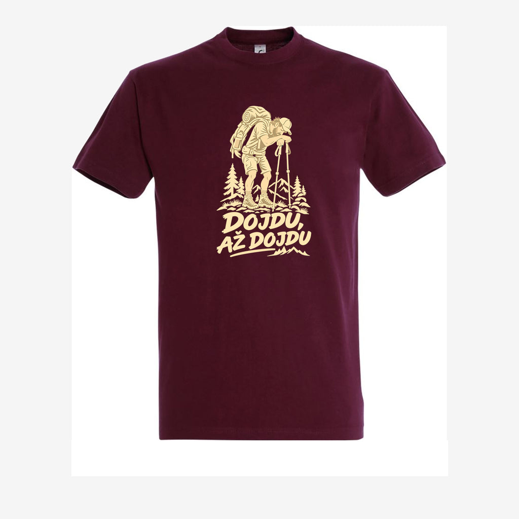 Dojdu až dojdu, burgundy pánské triko