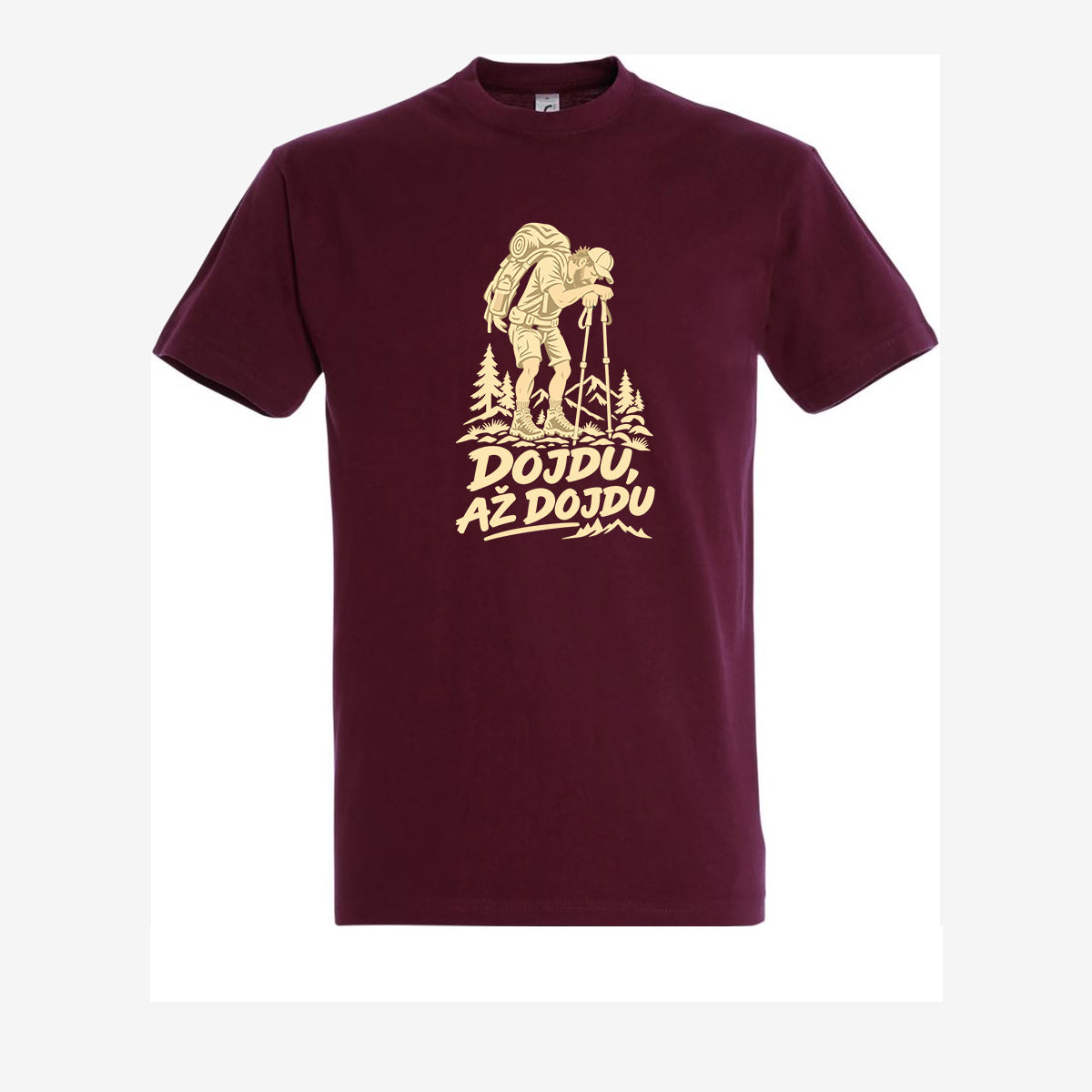 Dojdu až dojdu, burgundy pánské triko