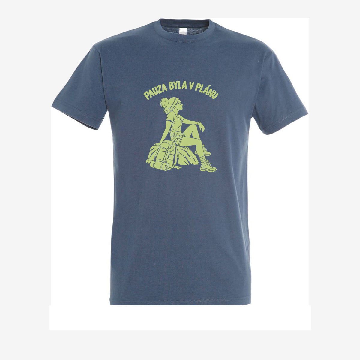 Pauza byla v plánu, pánské triko - denim