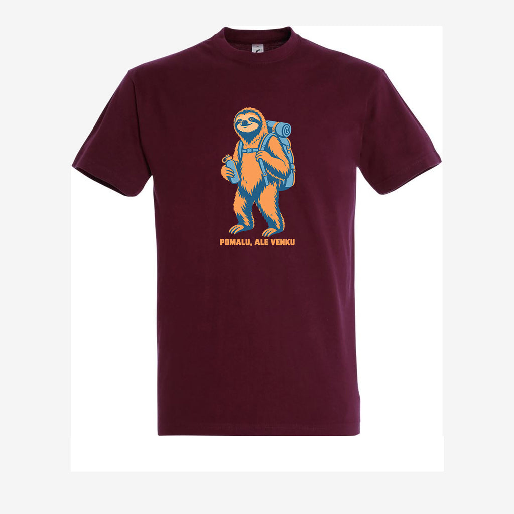 Pomalu, ale venku, pánské triko - burgundy