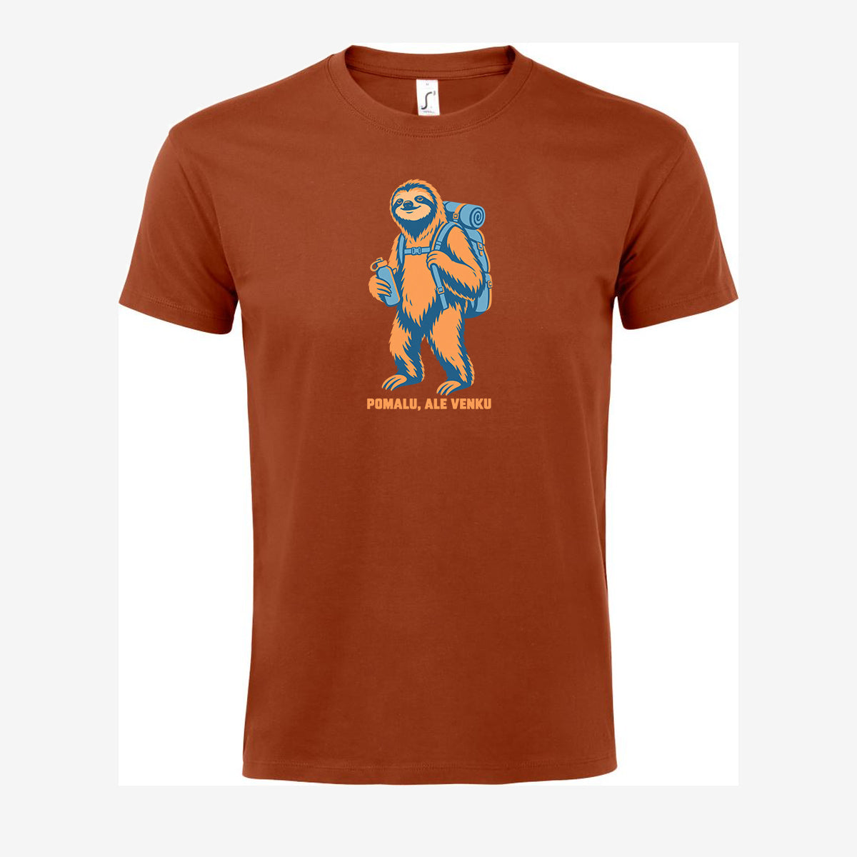 Pomalu, ale venku, pánské triko - terracotta