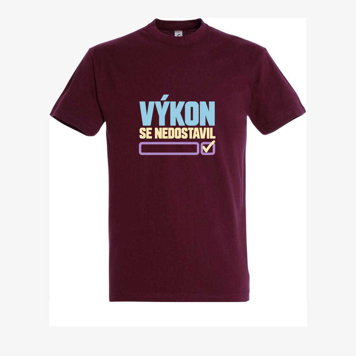 Výkon se nedostavil, pánské triko - burgundy