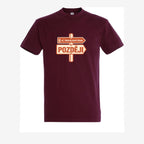 Později, pánské triko - burgundy