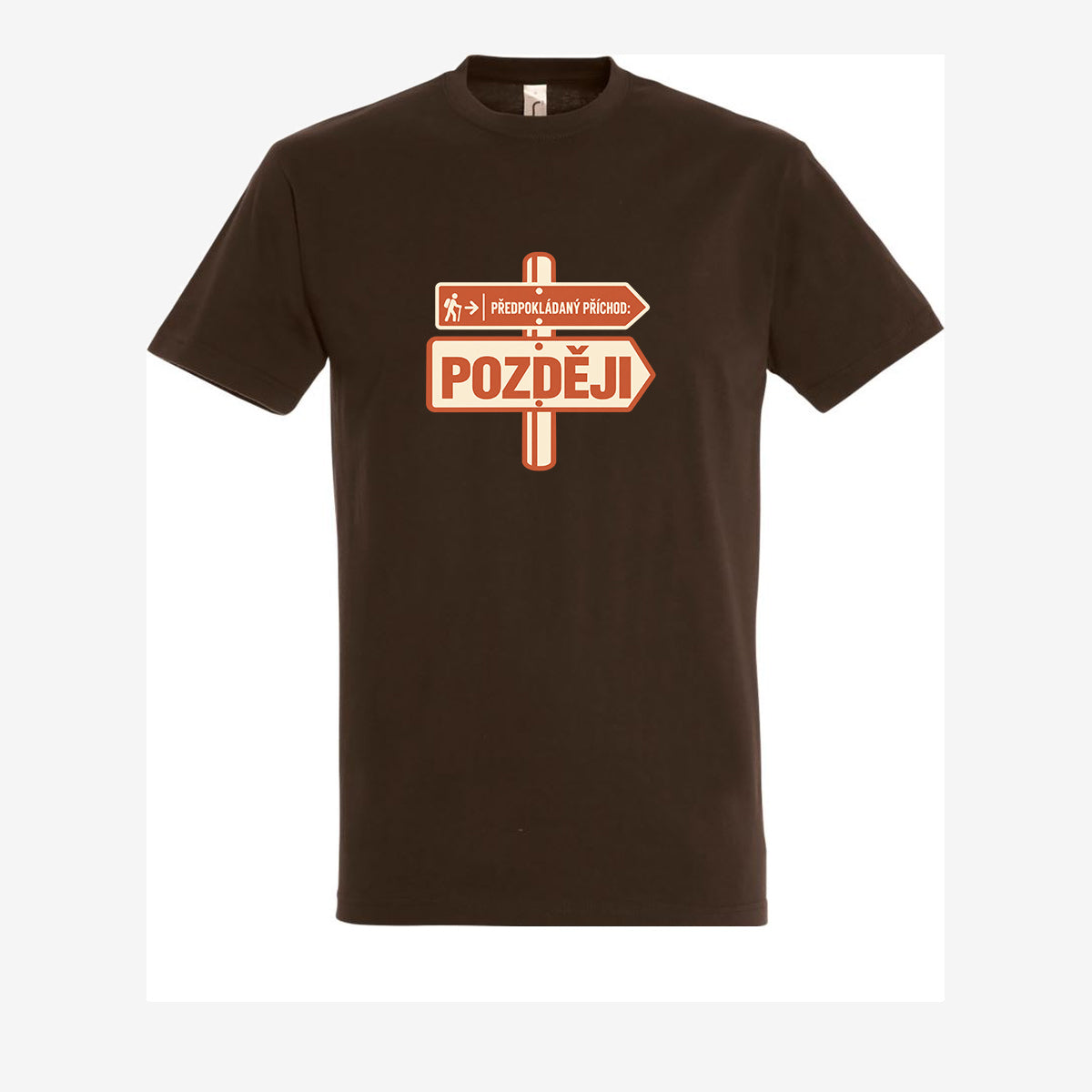 Později, pánské triko - chocolate