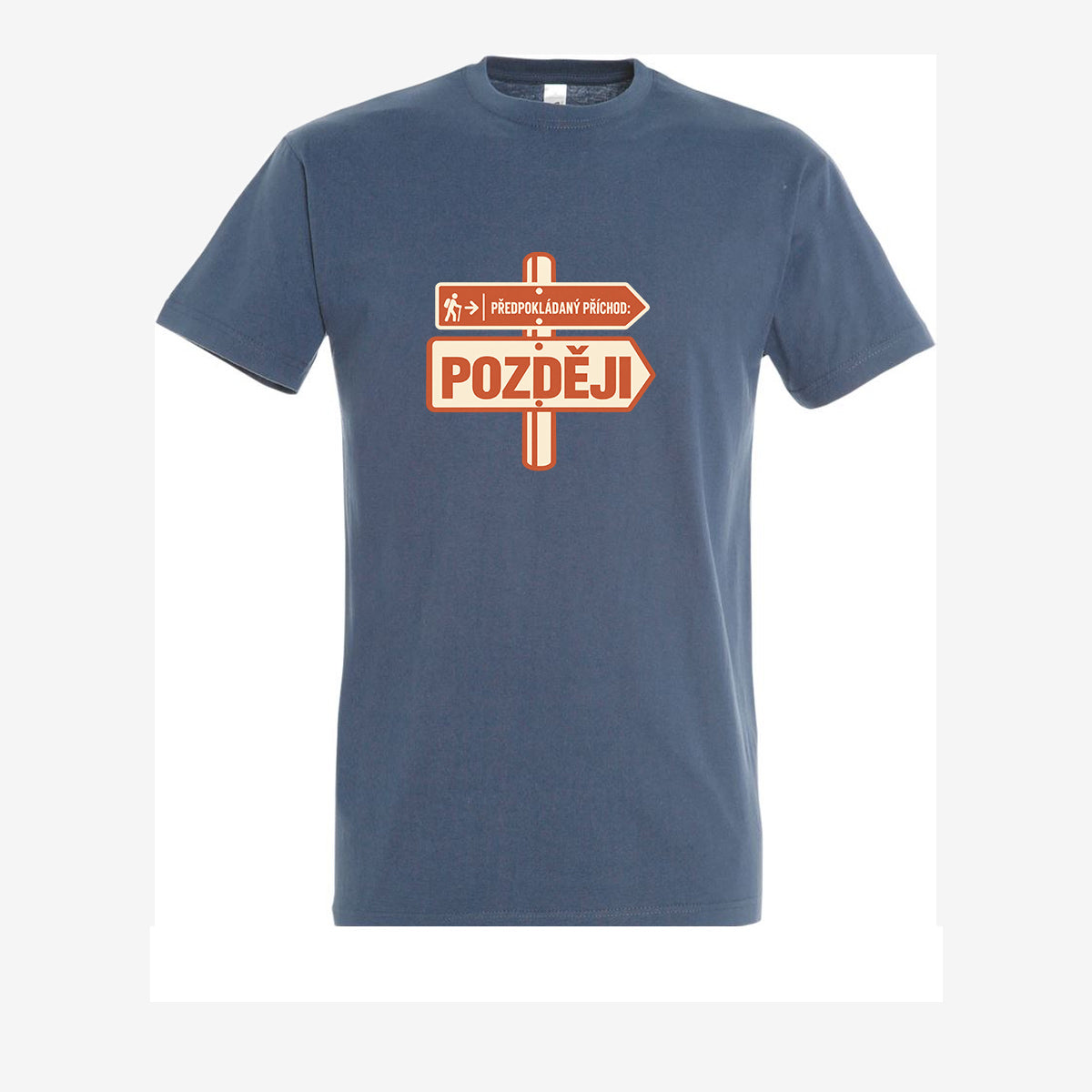 Později, pánské triko - denim
