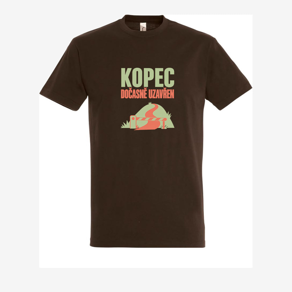 Kopec dočasně uzavřen, pánské triko - chocolate