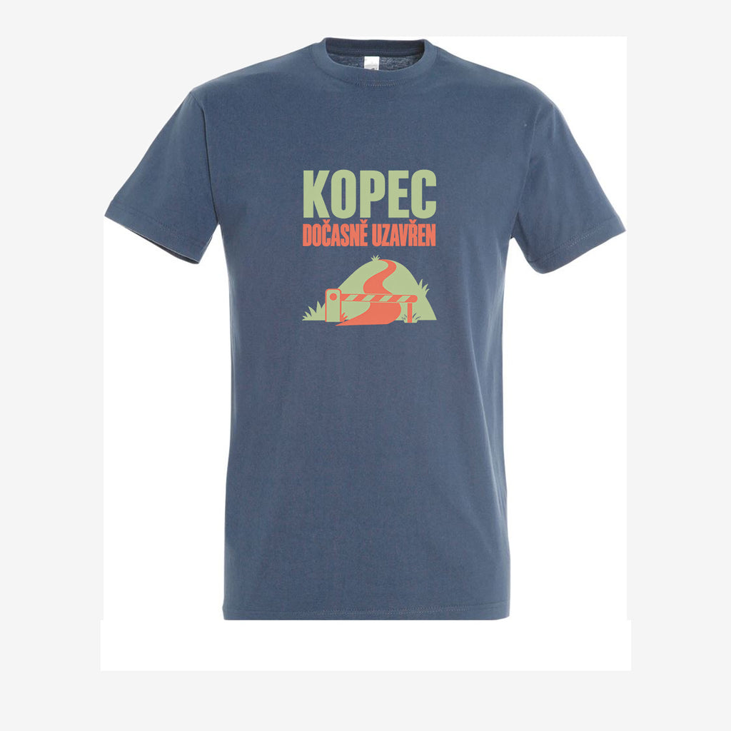Kopec dočasně uzavřen, pánské triko - denim