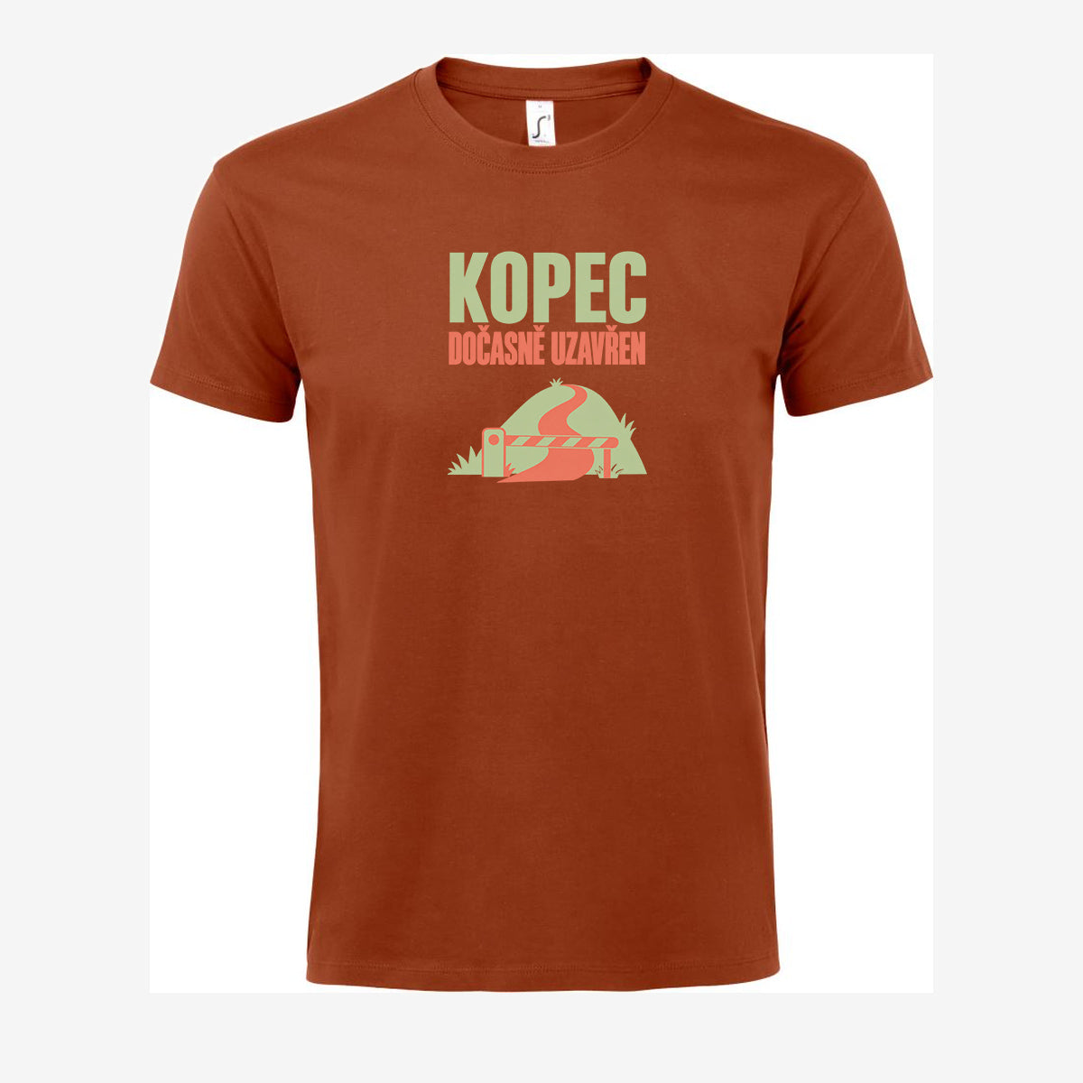 Kopec dočasně uzavřen, pánské triko - terracotta