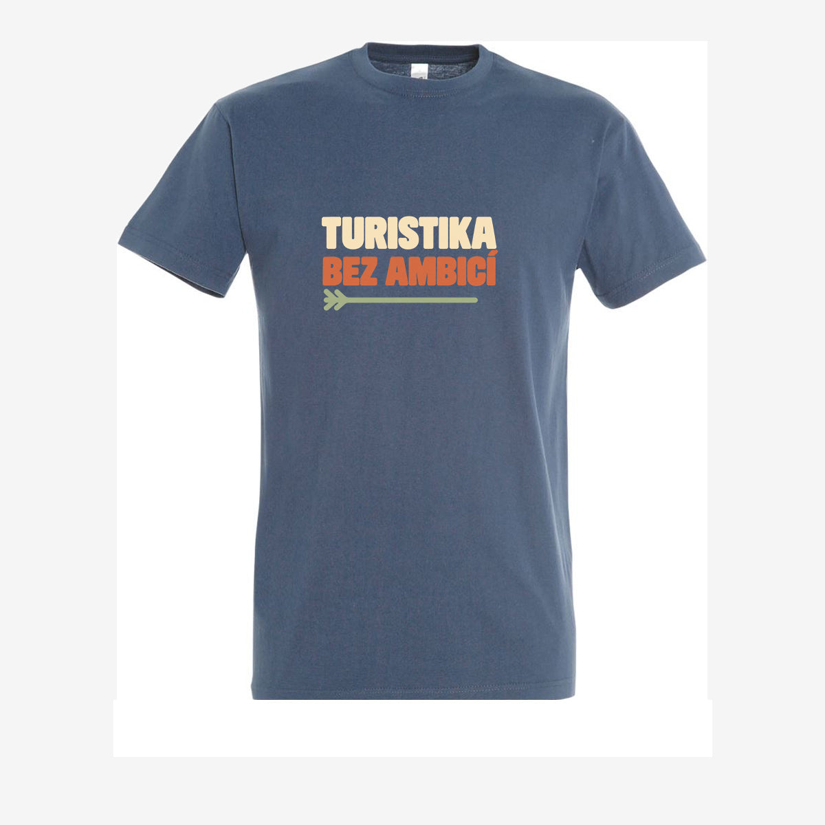 Turistika bez ambicí, pánské triko - denim
